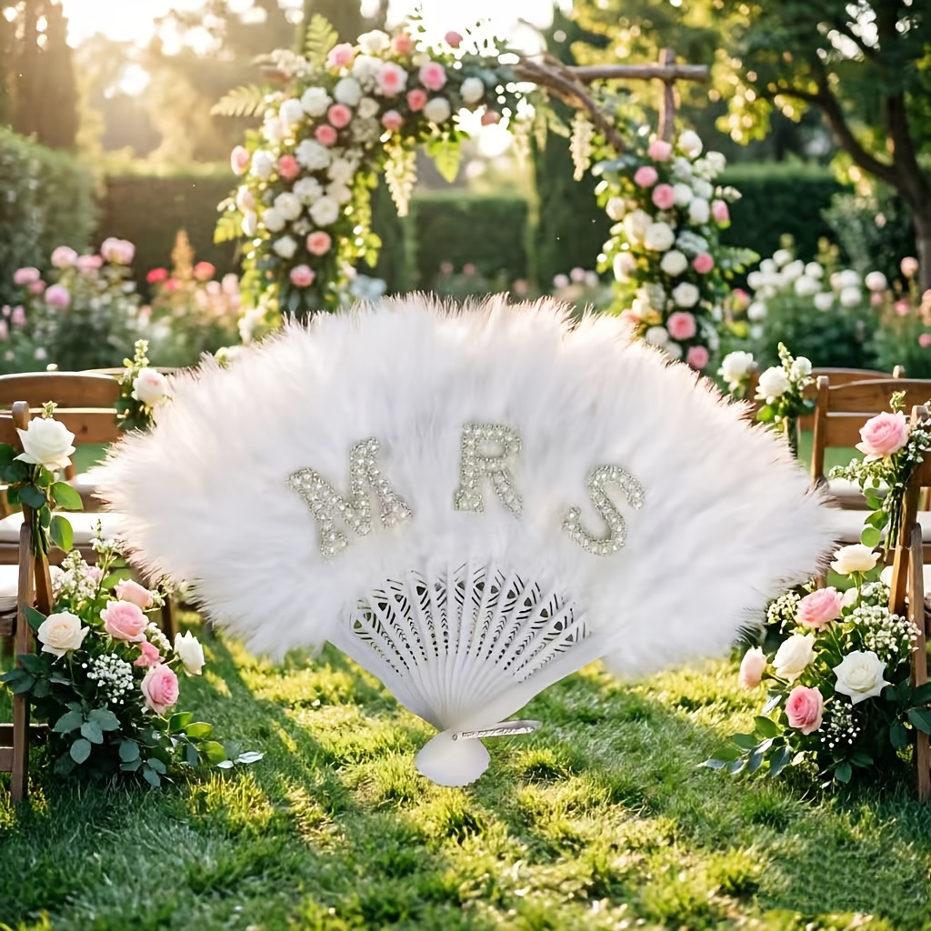 Image of For School1pc Wifey/mrs Fan Adult Novelty Party Gift, Wedding Additions, Bridesmaids, , Brides, Additions, Singles Party, Honeymoon Additions, For Christmas Halloween