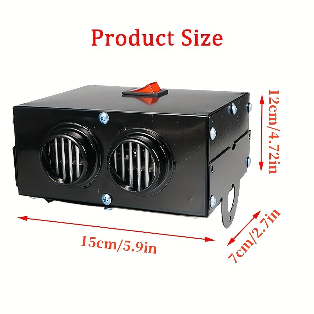 TEMU 400 Watt 12 Volt Car Truck Car Portable Electric Heater Heating Cooling Fan Defroster