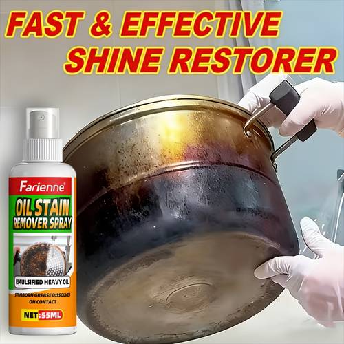 kitchen heavy duty cleaner spray removes grease from cookware range hoods stovetops mild formula protects
