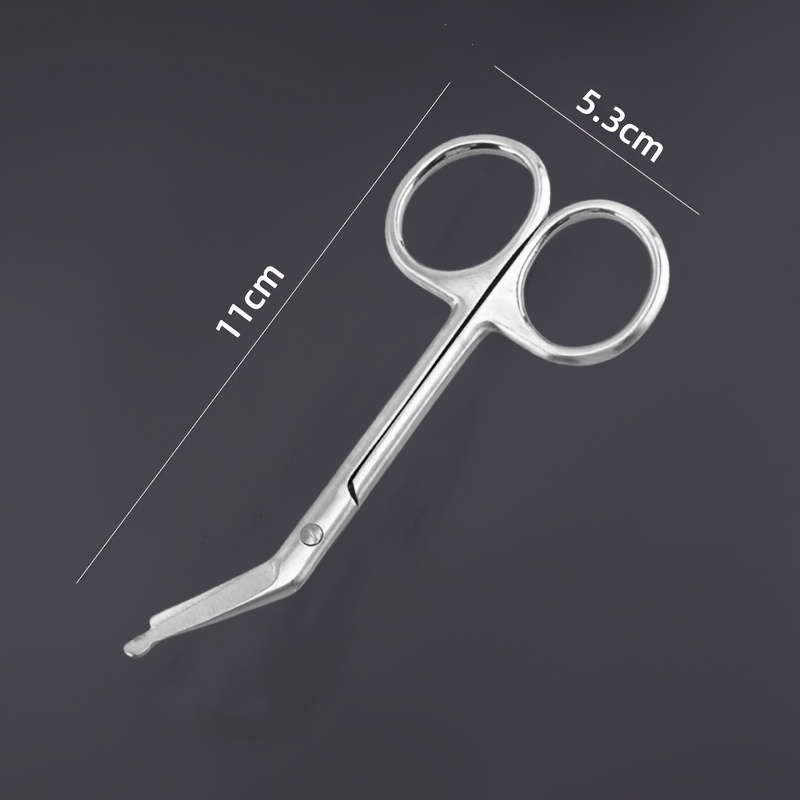 Image of Stainless Steel Multifunctional Gauze Scissors, Elbow , Portable Outdoor Accessory Small Tool Multifunctional Bandage Canvas Scissors, Portable Accessory Small Scissors