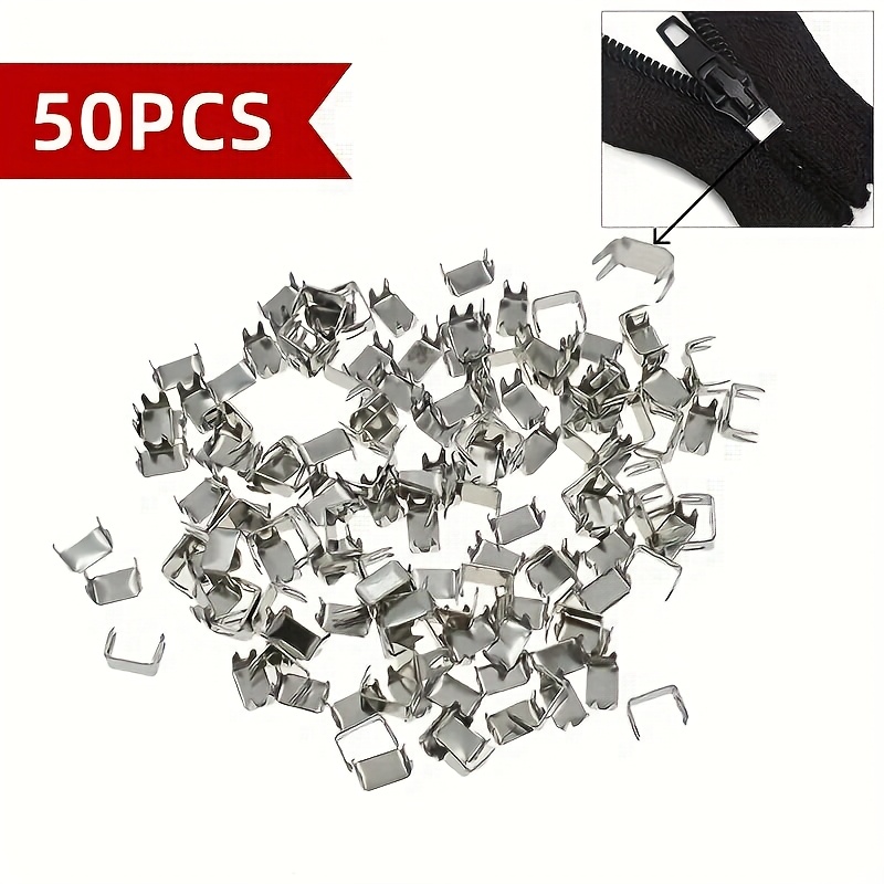 50pcs Are Essential And Anti Slip, With Metal Zipper Plugs And 4 Claw Code Clips For Easy Reinforcement Of Without Slipping Teeth