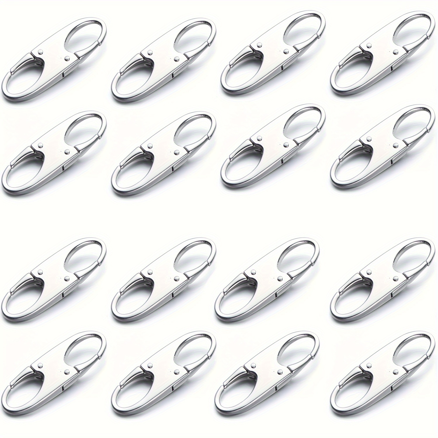 

16pack Zipper Clip Theft Detterent - Keep The Zipper Closed - Zipper Pull Replacement (black, Silver)