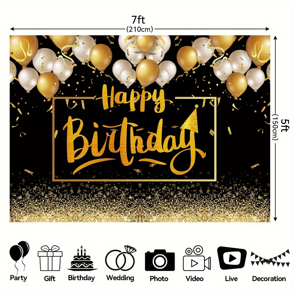 Happy Birthday Backdrop Banner Sign Poster Large Fabric - Temu Philippines