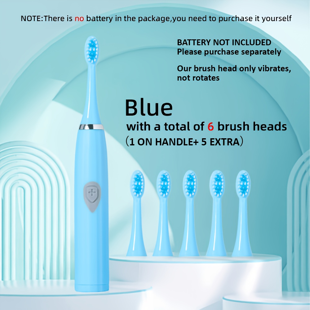 Travel-Friendly Electric Toothbrush with Interchangeable Brush Heads