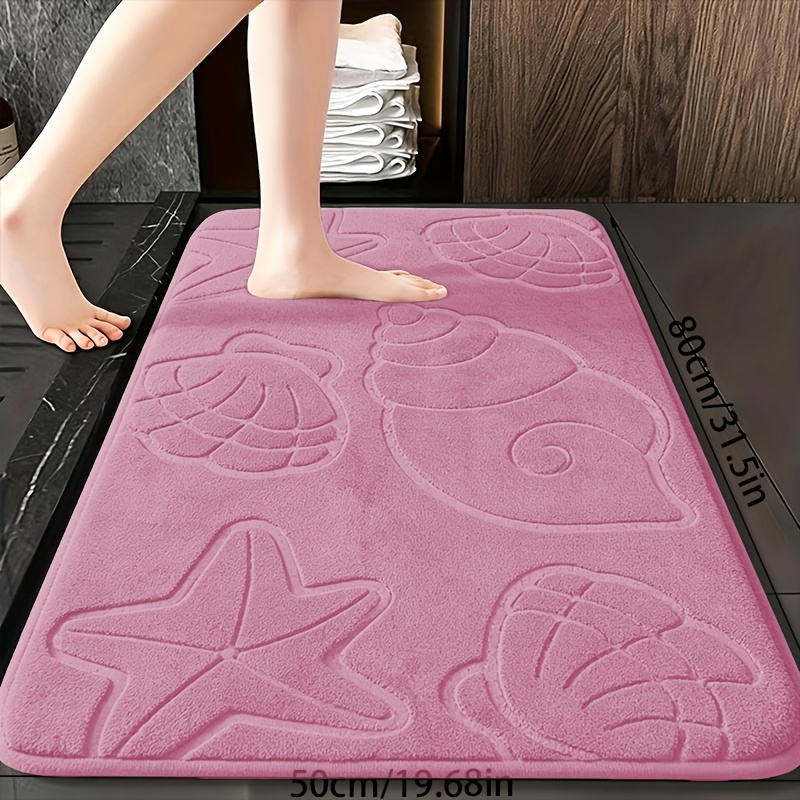 TEMU Memory Foam Absorbent Bath Mat, Non-slip Bathroom Floor Mat, Soft And Comfortable Rug, Ideal For Home Decor Floor Mats. Suitable For Bathrooms,