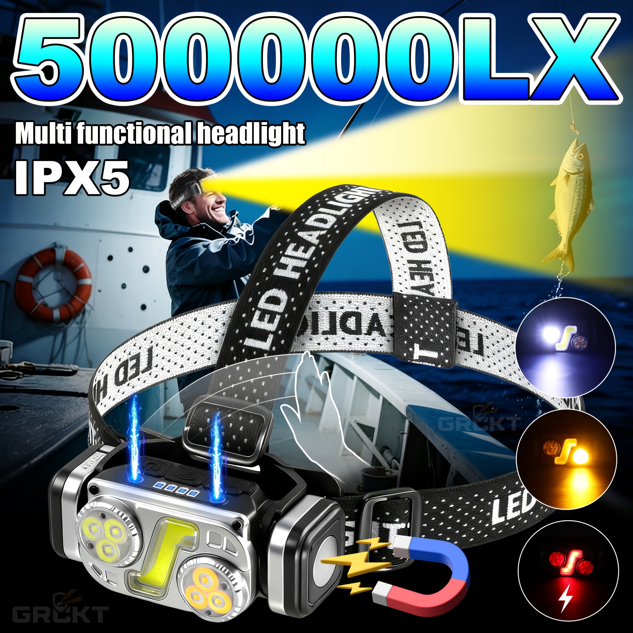Dual Lights with 3pcs LED Beads, High-Brightness Decorative Ring