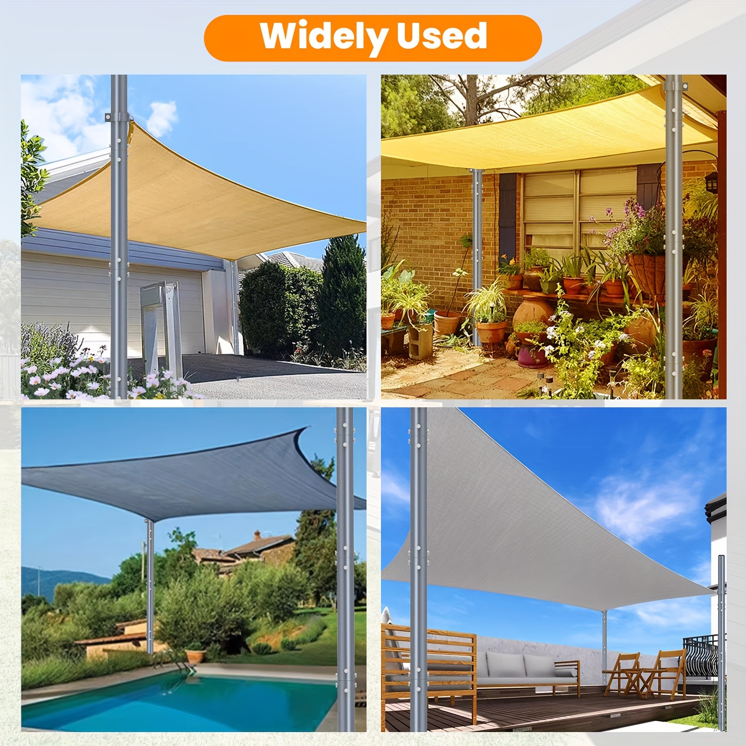 Shade Sail Poles Heavy Duty Design Sun Shade Poles Temu