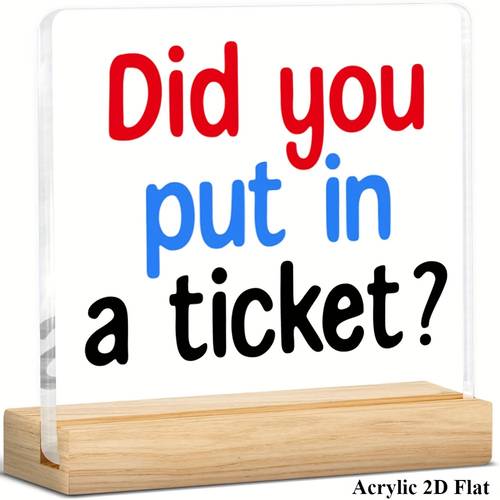 2D Flat, 2D Flat Did ? Acrylic Desk Sign - Humorous Office Decor Professionals, Colleagues & Project Managers | Text Design | Clear Walnut Easter Gift for Computer Technicians, 2D Flat
