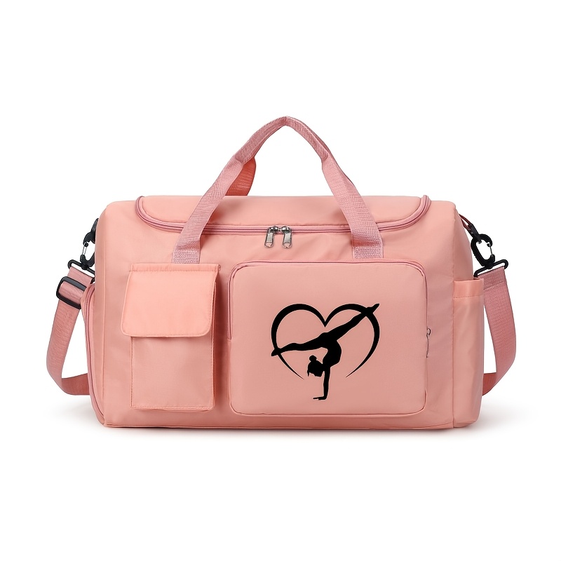 TEMU Customizable, High-quality, Large-capacity, Multi-functional Handbag, Travel Bag, Gym Bag. Solid Color, Casual, Simple, Cute And With Cartoon