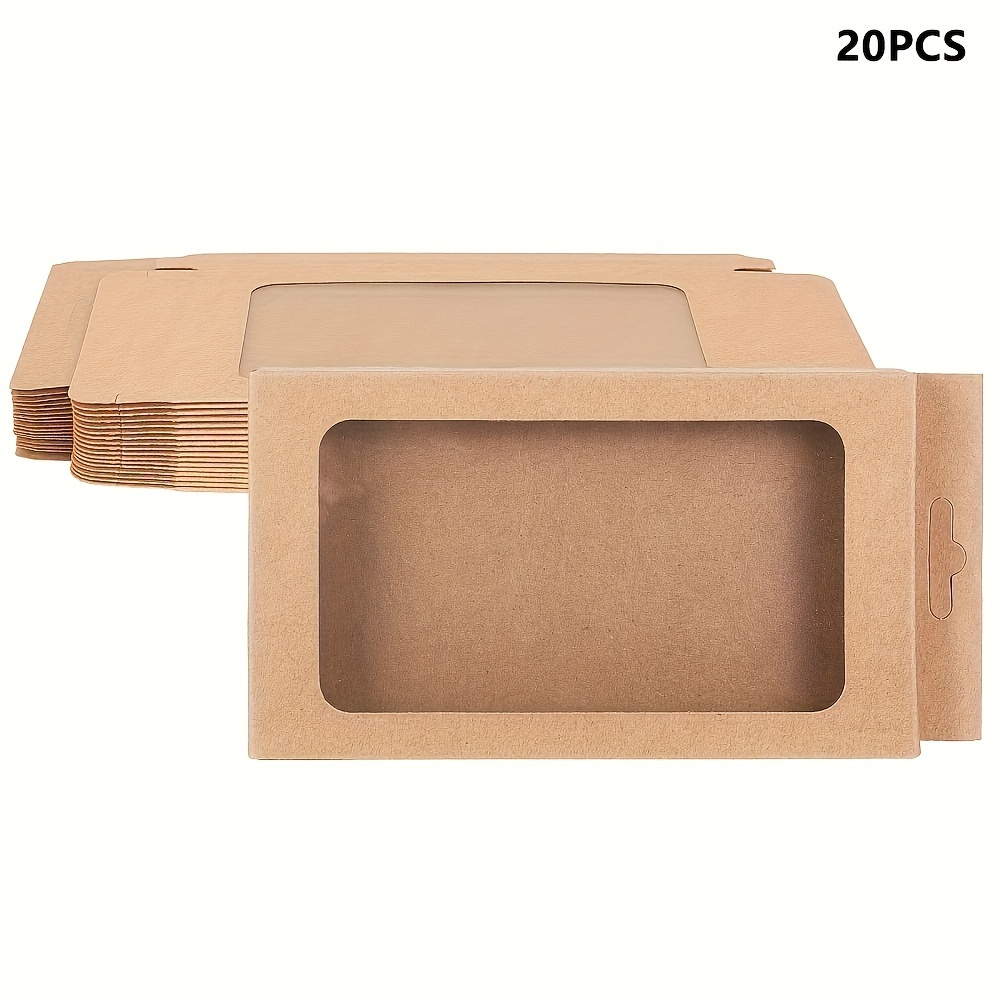 TEMU 20- Kraft Gift Clear Pvc , , Rectangle Supplies For Jewelry Display, 17.5x9x1.5cm - ,jewelry Making Display & Supplies,beading&jewelry Making