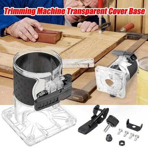 Electric Tool Accessories, Woodworking Trimming Machine Transparent Cover Base 3700-3, 3700-4 Woodworking Tools And Accessories Woodworking Tools Gadgets