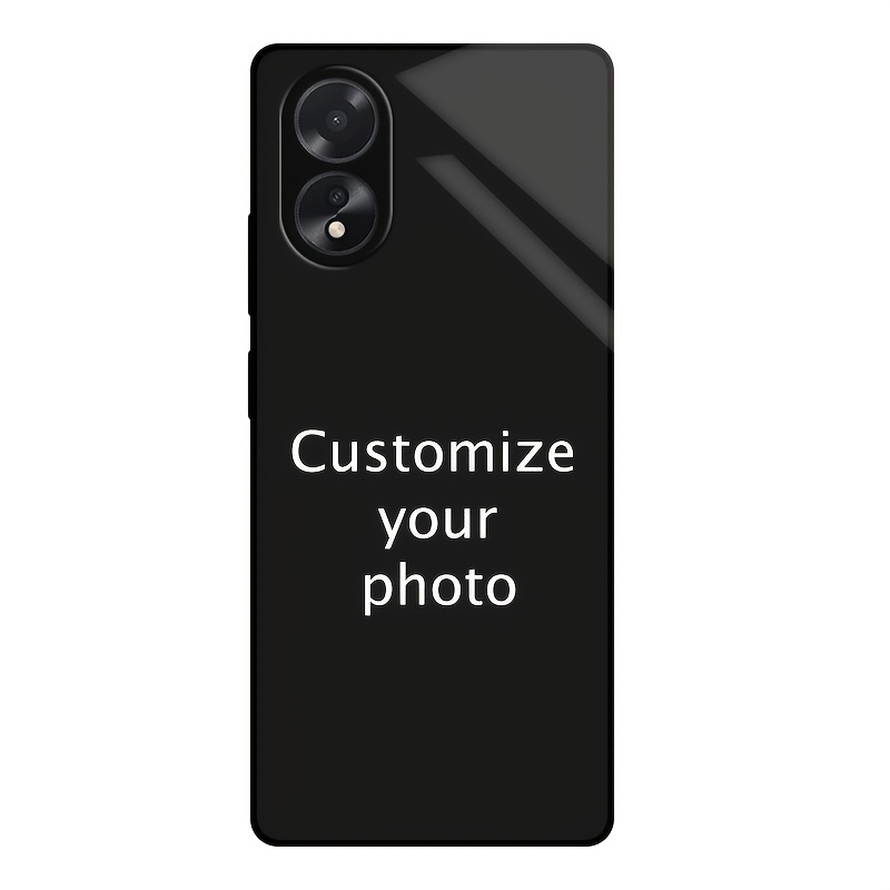 TEMU Personalized Mobile Phone Case For Oppo A60/a3x/a18/a38 With Couple And Parent- Selfie Photo Pattern Diy Shell, Organic Glass High-definition ,