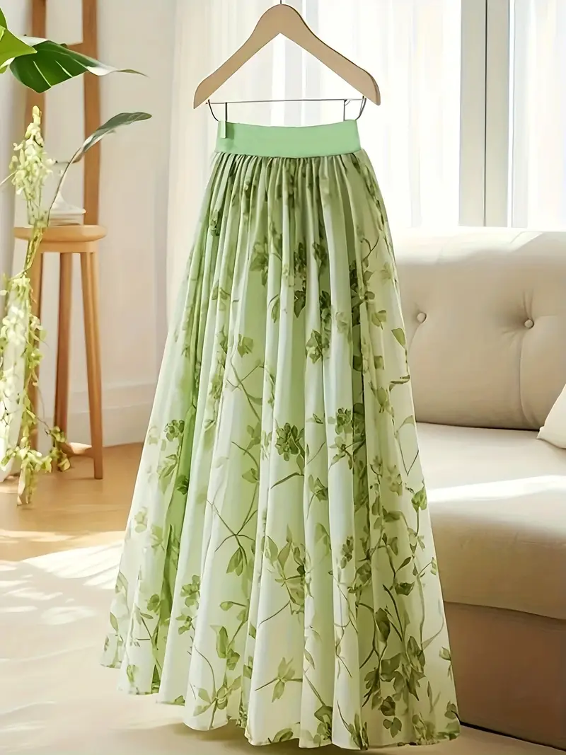 Women's Flared skirt - Mint green Floral print, Machine Washable A-Line party & Everyday dresses for Women, Non-Transparent Flare hem Formal Casual Outfits, Cute Skirts, Vacation Attire, Comfortable ... Women's Flared skirt - Mint green Floral print, Machine Washable A-Line party & Everyday dresses for Women, Non-Transparent Flare hem Formal Casual Outfits, Cute Skirts, Vacation Attire, Comfortable ...