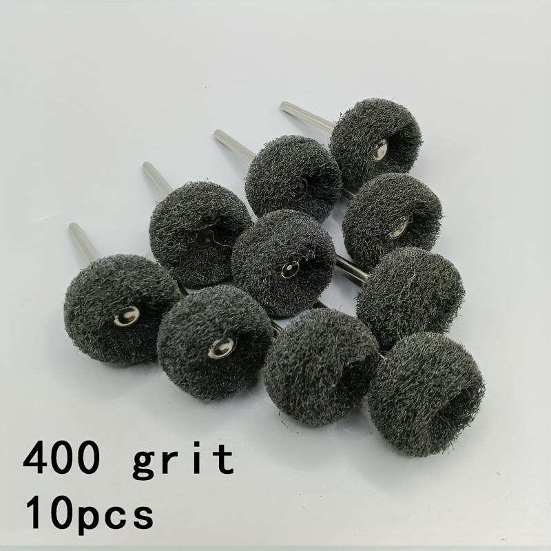 TEMU Ensemble de meules abrasives de polissage, adapté aux outils rotatifs, élimine la rouille des surfaces métalliques, avec une tige de 3 mm, mini