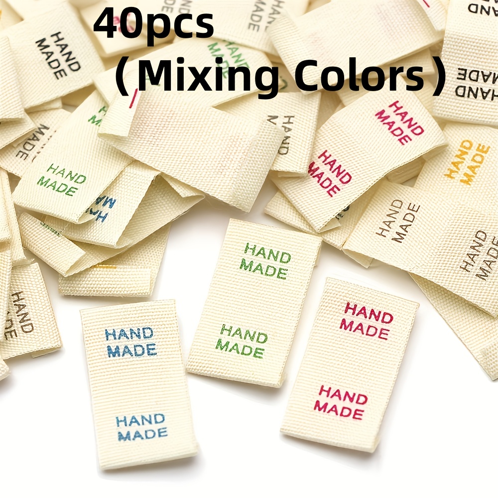 40pcs Handmade Labels Clothes Hat Bags Sewing Clothing Additions Handmade Decoration