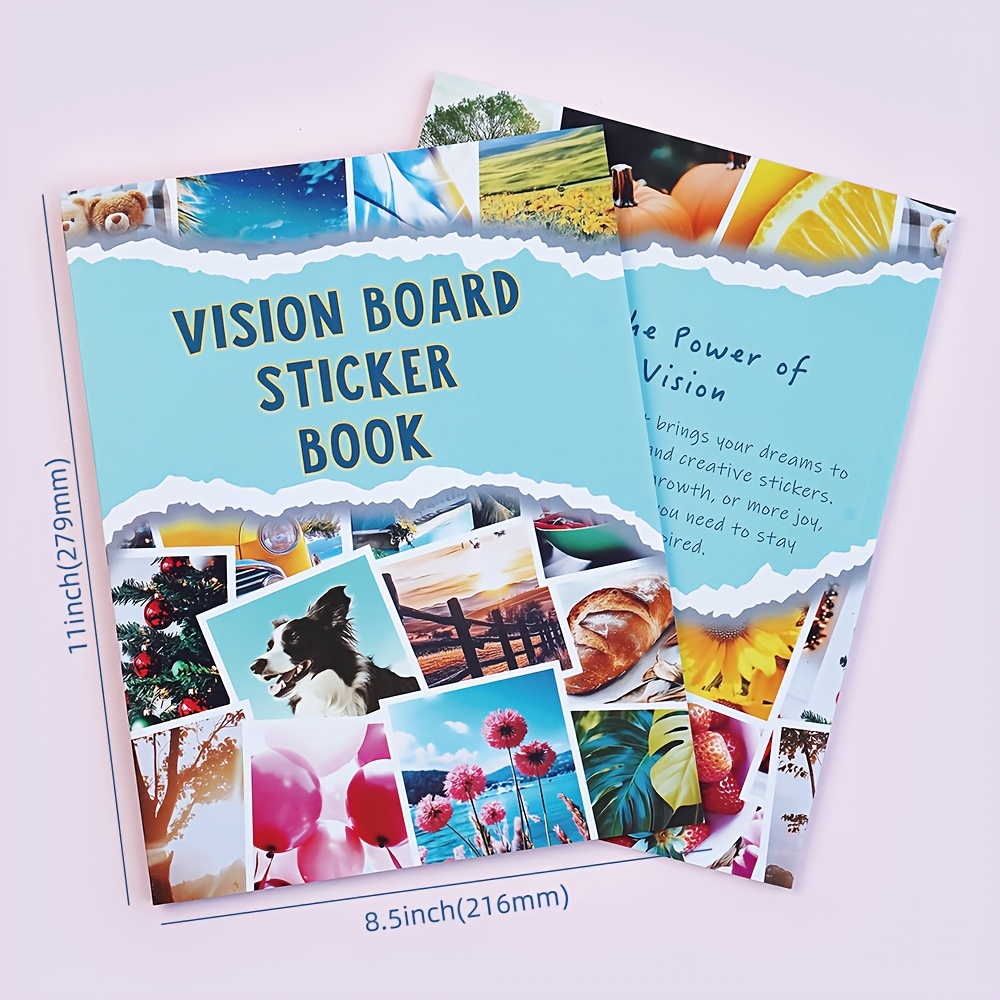 TEMU Vision Board Book - Supplies, Crafts For Adults, Clip Board, Junk Journal Supplies, Journaling Supplies, Board Books, Scrapbooking Supplies, Art