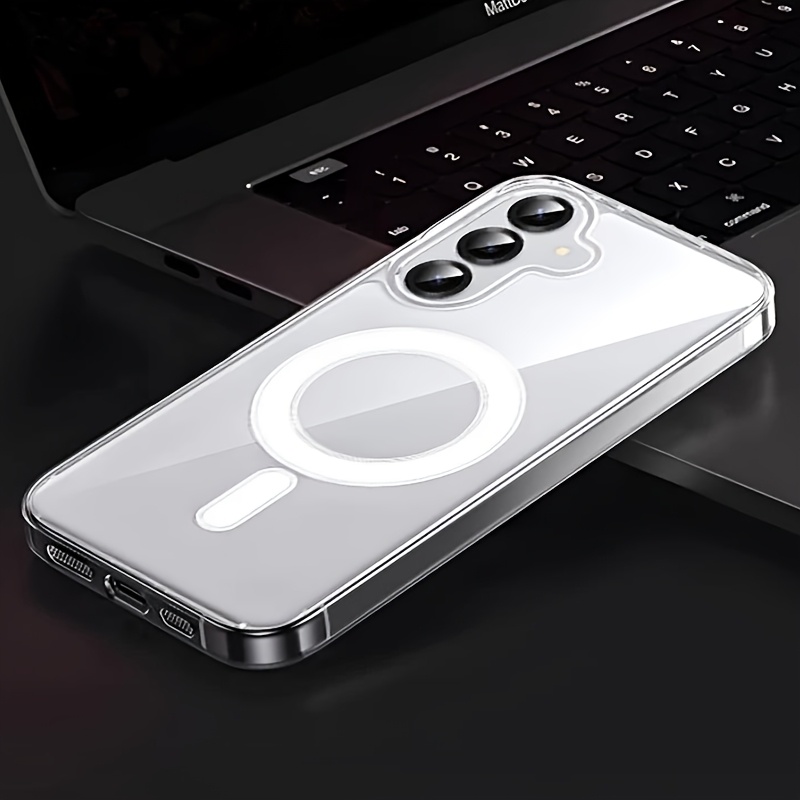 TEMU Phone Case - Clear Magnetic Case Compatible With For S26 Ultra, S26 Plus, S26, S25 Ultra, S24, S23, S22, S21 Fe Plus, Hybrid Wireless Charging