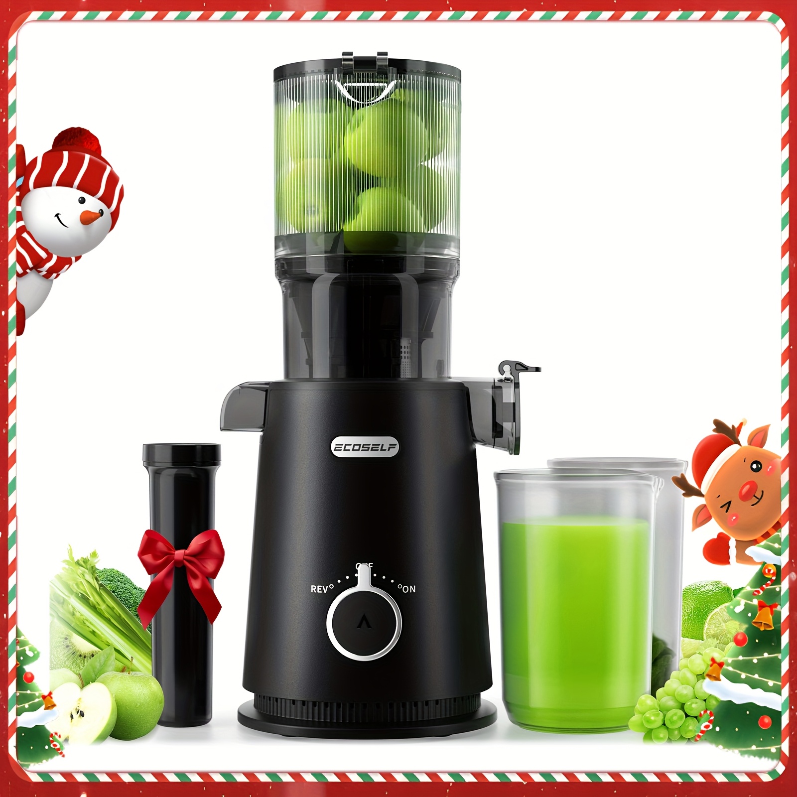 

4.35" Wide Mouth Cold Press Juicer, Slow Masticating Juicer, Whole Juicer, Juicer Machines, Juicer, Juice Extractor For Vegetable, Fit , , Easy To Clean With Brush