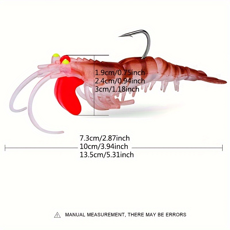 Bionic Shrimp Bait Lead Head Hook Artificial Jig Head Soft - Temu