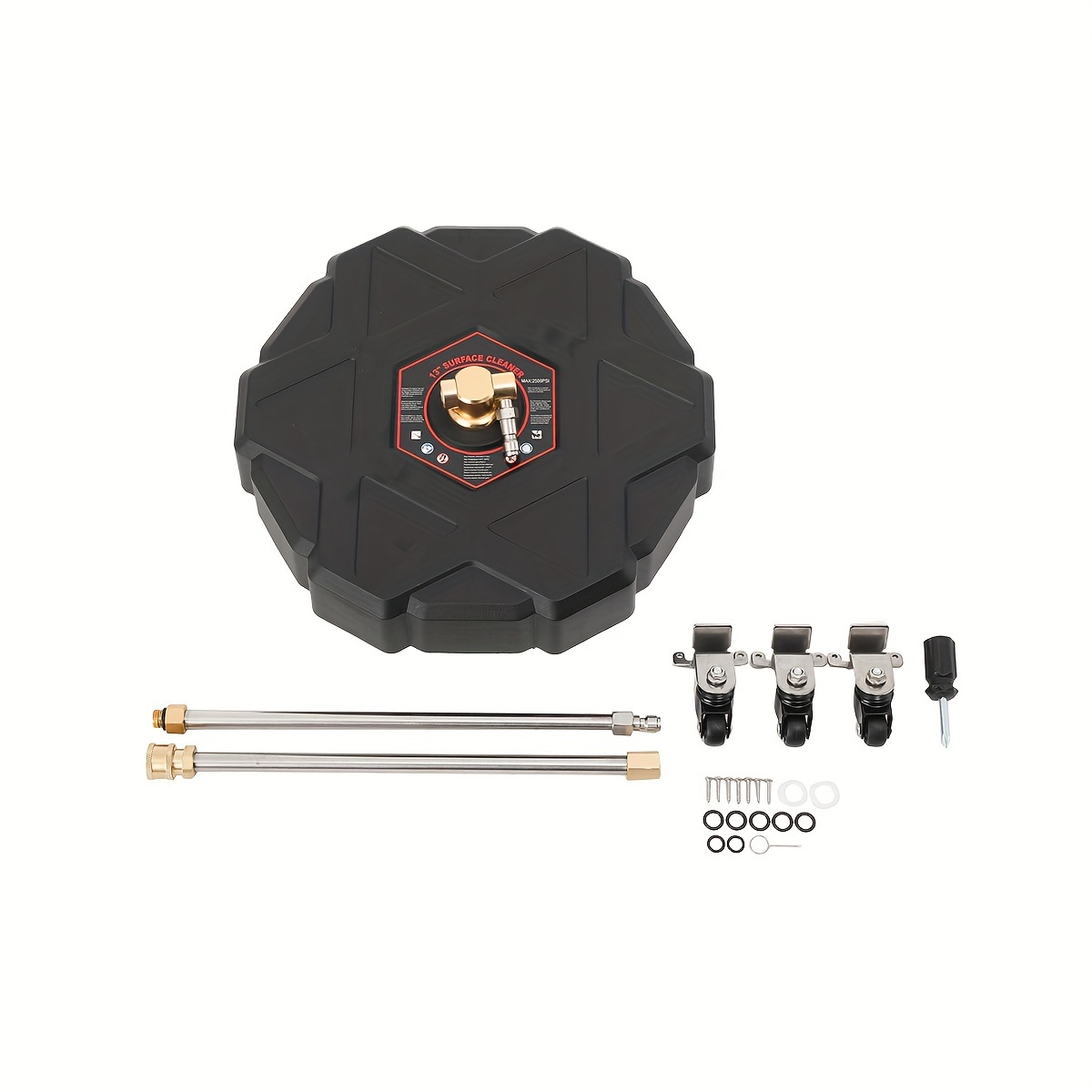 Image of 13-inch High Pressure Cleaner Surface Cleaner Stainless Steel High Pressure Cleaner Accessories Surface Cleaner High Pressure Cleaner For Driveways Pavements , Cleaning 2500 Psi