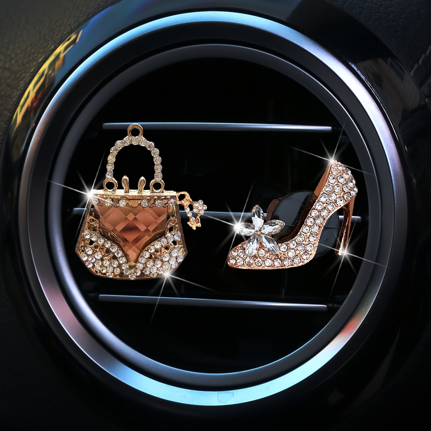 2pcs A set of car air conditioner outlet perfume