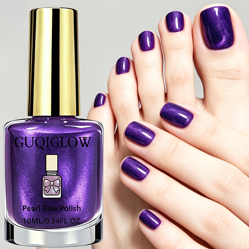 Image of Guqiglow Starry Sky Purple Enhancement Oil - No-bake Nail Polish, Long-lasting And Quick-drying, Suitable For Hands And Feet, Effortlessly A Salon-quality Look With A , Essential For And Parties