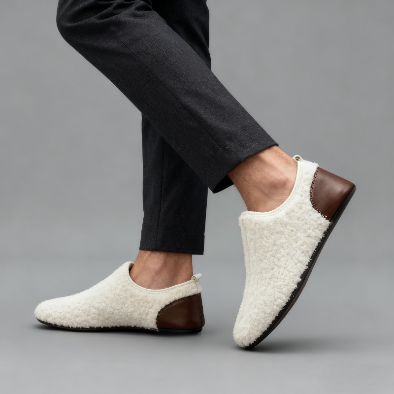 immagine dell'articolo regalo di natale, natale, pantofole da   in peluche slip-on - scarpe da casa invernali   da interno con   in peluche e supporto per    ,   ammortizzazione per il  ,   antiscivolo, design   antiscivolo, adatte per casa,   e uso  , punta