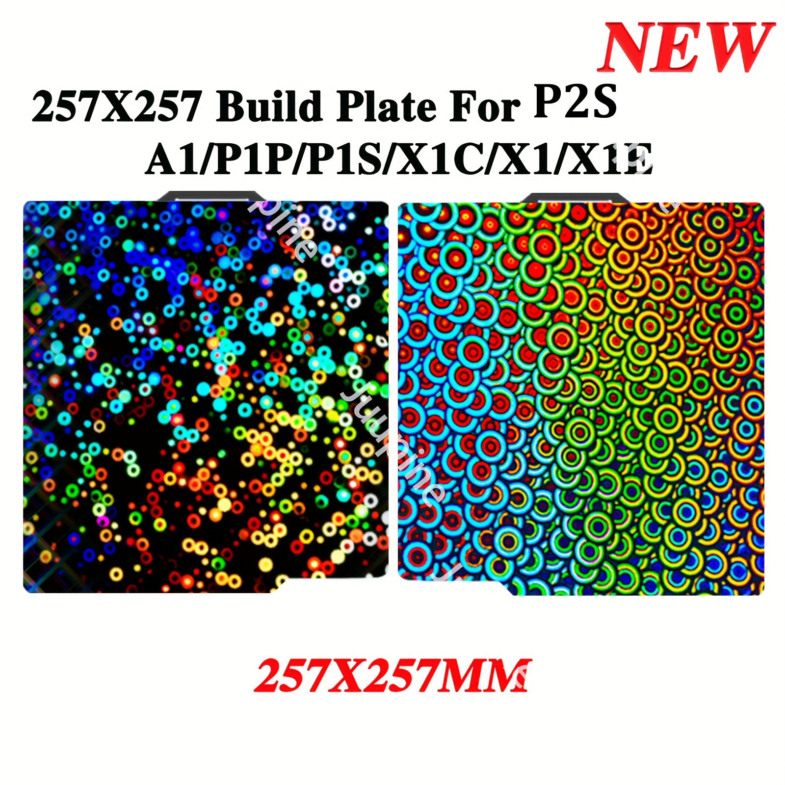 Image of Juupine Double-sided Printing 3d 257x257mm For P2s X2d X1 X1c X1e P1p P1s A1, Smooth Texture Spring Steel Plate, For 3d Printer Platform