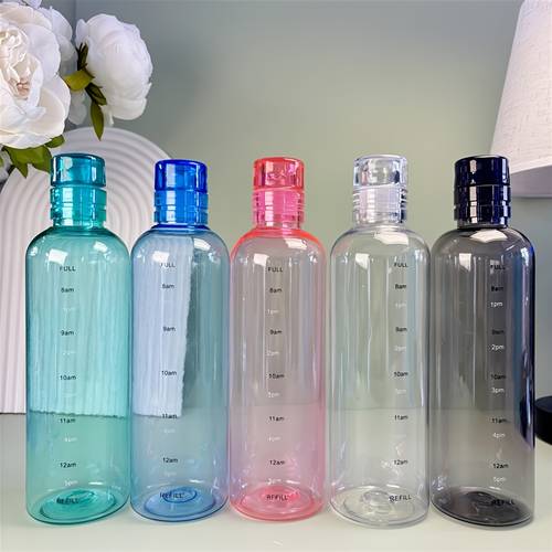 a stylish transparent plastic water cup suitable for outdoor activities sports and fitness great for juice