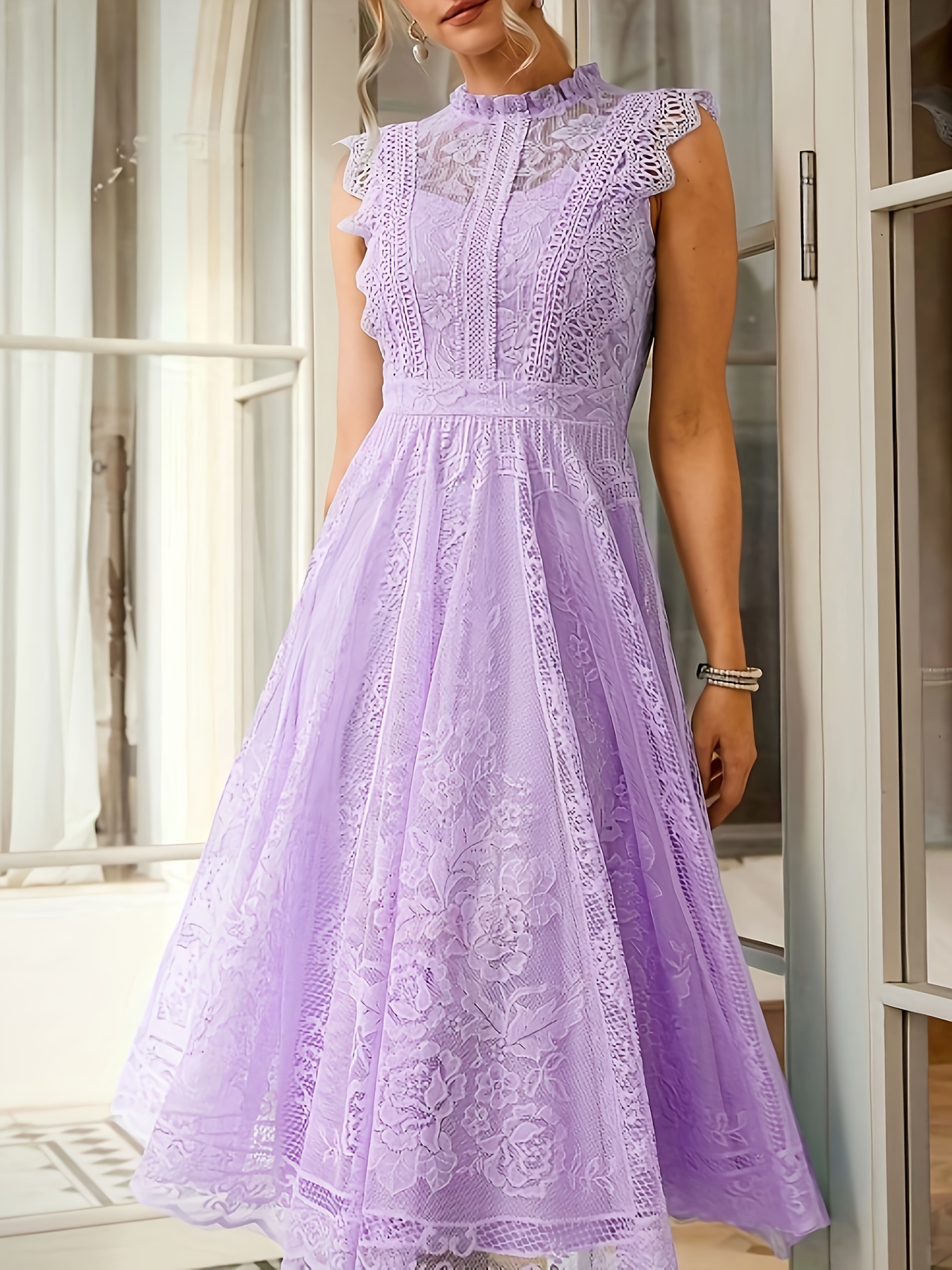 chinese dress ladies Light Purple Tulle Spaghetti Straps Convertible Tie Back Long Bridesma   AlineBridal