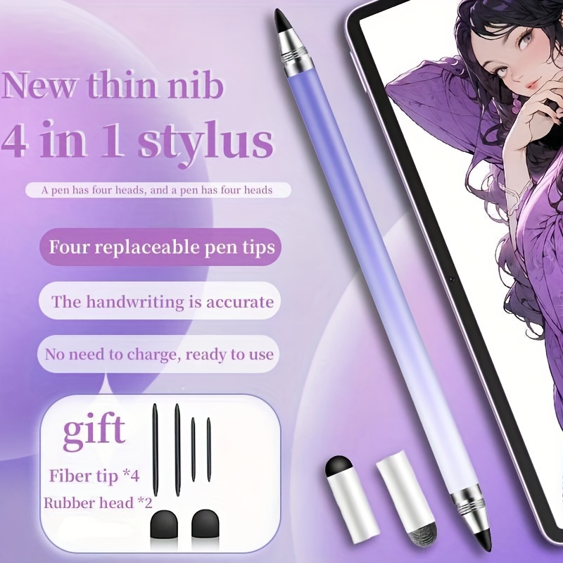 

New Fine Tip 4-in-1 Capacitor Pen, A Stylus That Can Write Small Characters, Suitable For Samsung//android/mobile Phone/tablet