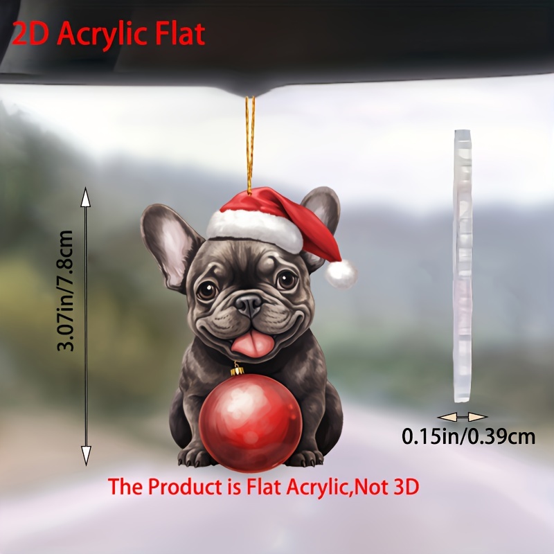 

Dog - 2d Christmas Decor For Car , & Keychains - 's & Accessory