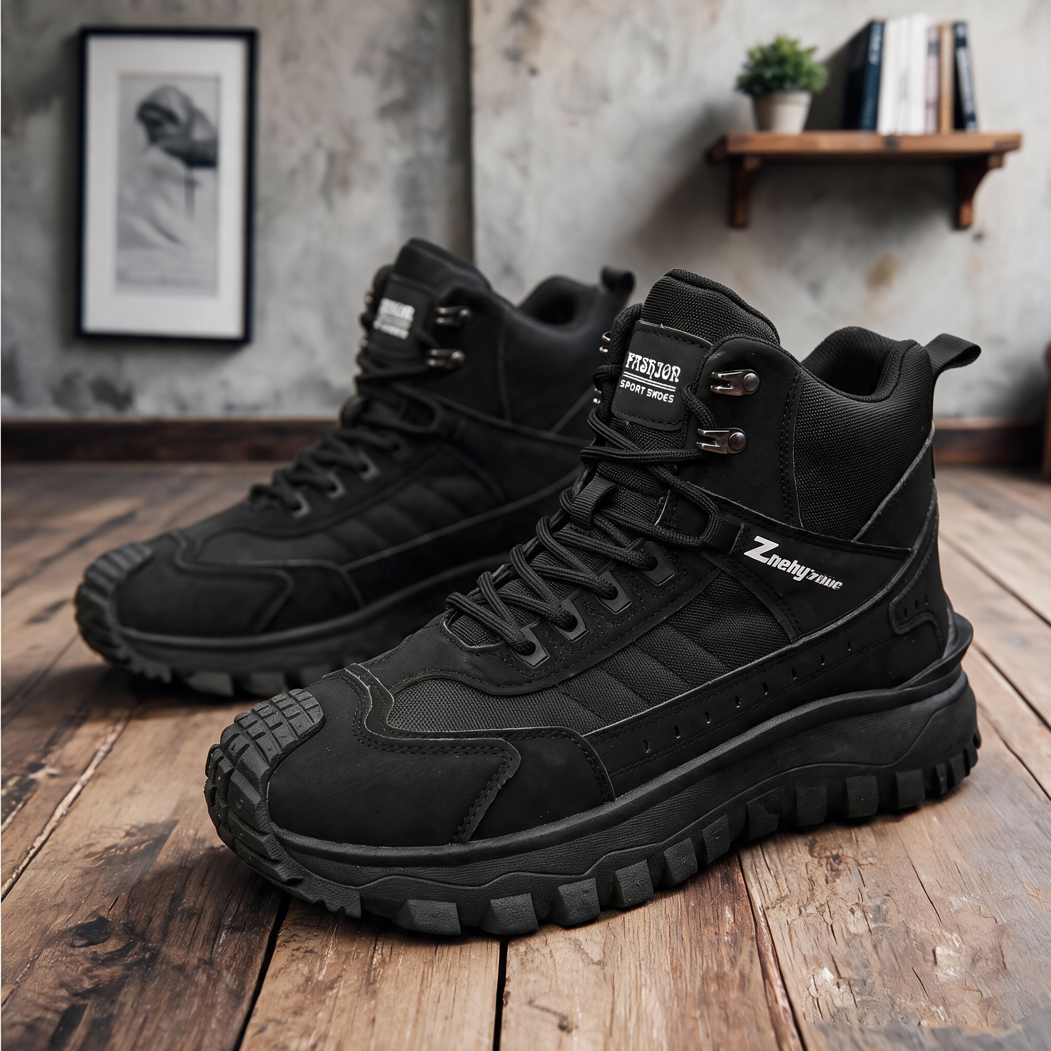 Women's Plus Size Wide Width Casual Sneakers, Lightweight Hiking Boots