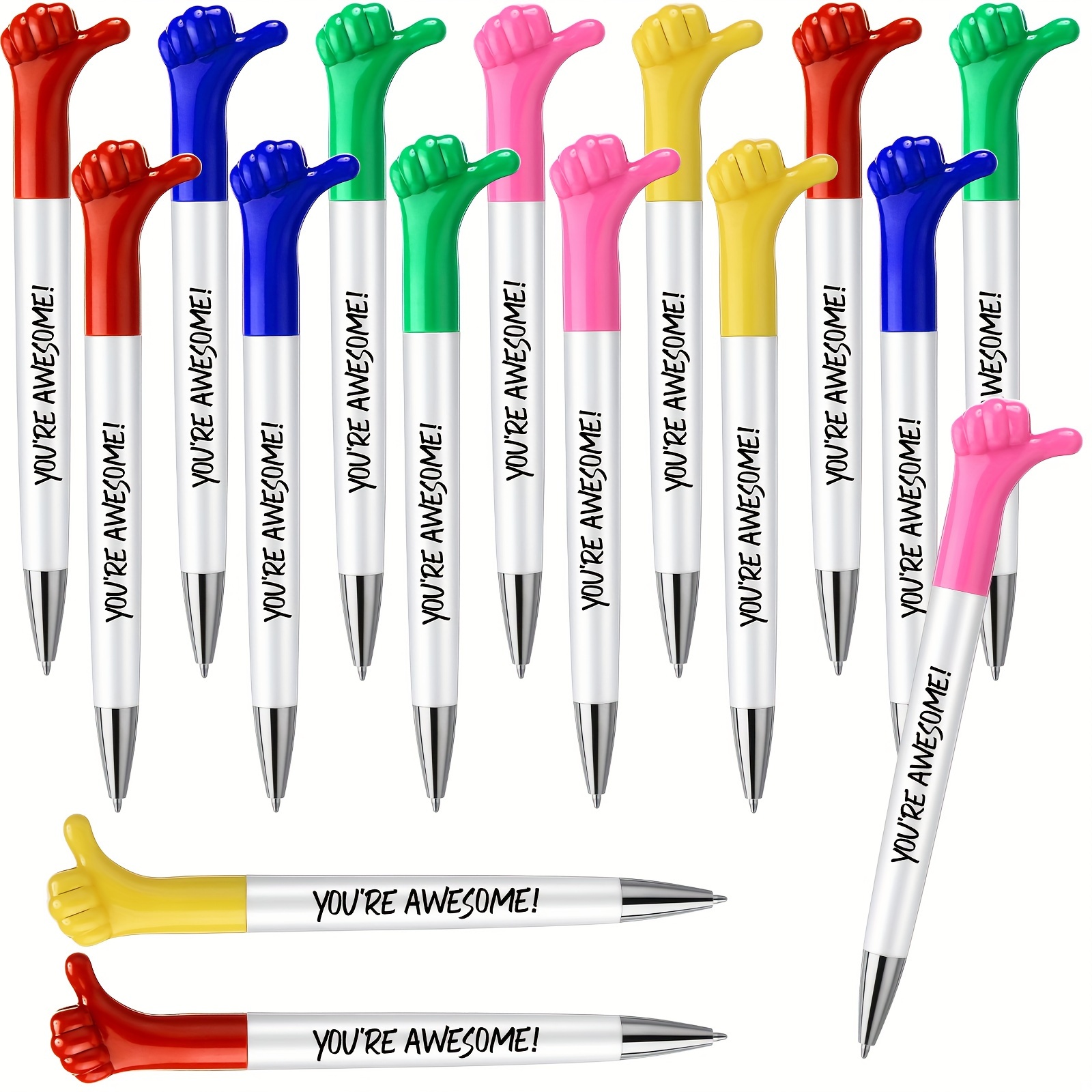 

You're Awesome Gifts Thumbs Up Pens Motivational Quote Pens Fun Thank You Gift Pen Back To School Gift Graduation Colleagues Coworker Employee Retirement Appreciation Gift (100 Pcs)