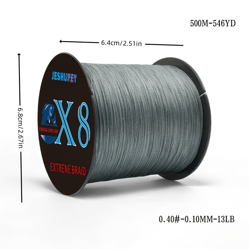 Image of 500m/546yd8 Durable Braided Line, Featuring Sensitivity And Strong Pull Resistance, Suitable For Freshwater And Saltwater Fishing Gear, In Options Of 13lb/15lb/20lb/22lb/30lb/33lb/48lb/55lb/88lb