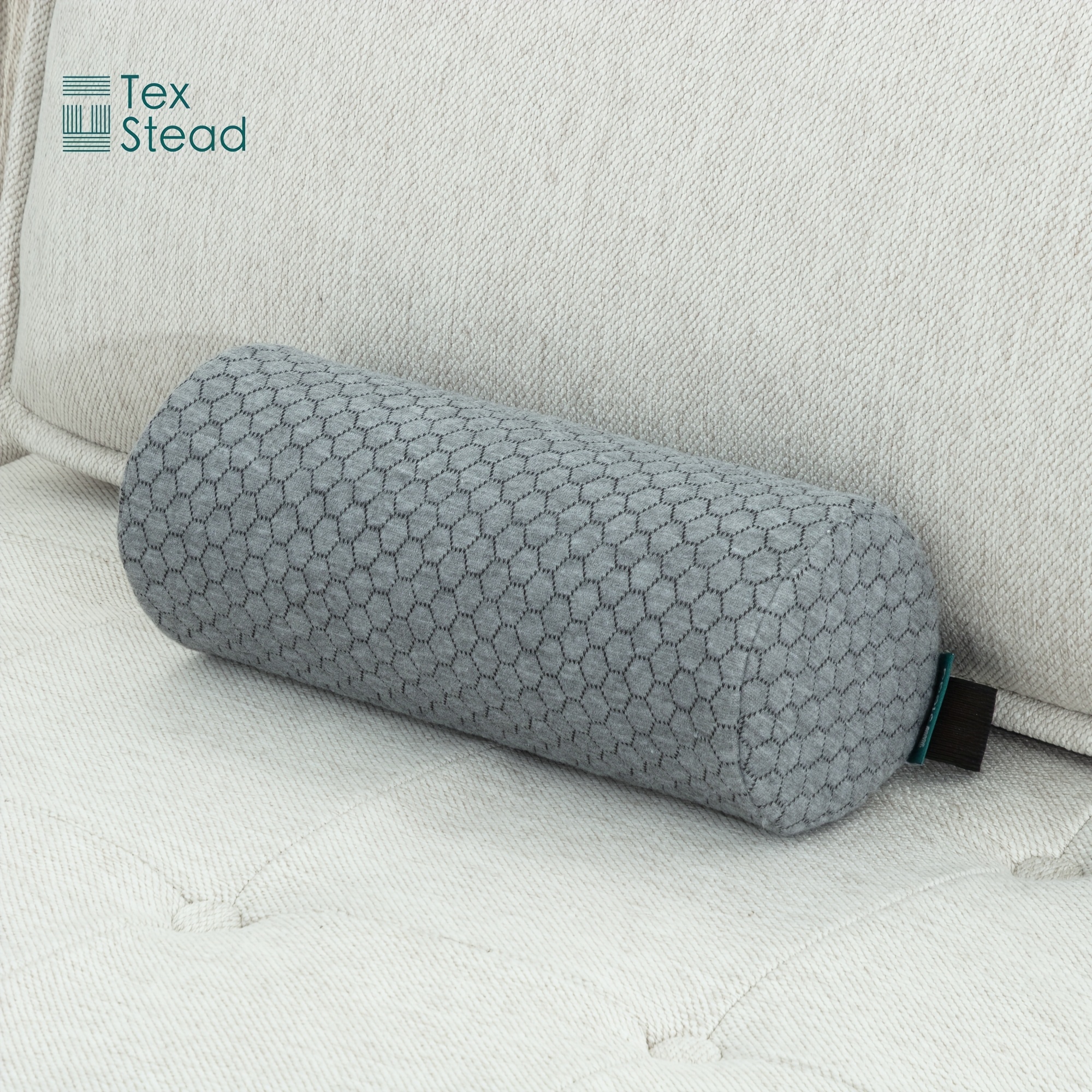 1pc   ergonomic lumbar support pillow with removable cover elastic strap medium firm foam cylinder bolster for neck back and seat relief ideal for   and home use backrest pillow posture   contoured design machine washable Product details 4
