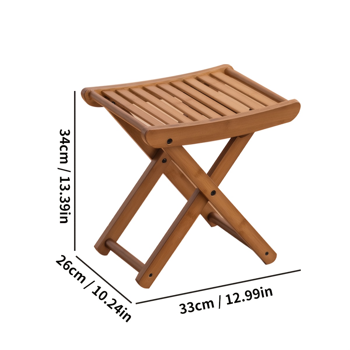 foldable bamboo shower bench multi use step stool for shower leg shaving   rest lightweight portable bamboo bath seat shower stool   shower chair for inside shower Product details 1