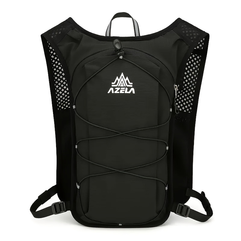 TEMU 超軽量 高品質 ランニングバックパック - 高品質 合成バックパック、実用的なポケット付きアウトドアランニングベスト ハイドレーションパック、開閉、コード装飾、、旅行、サイクリング、トレッキングに最適