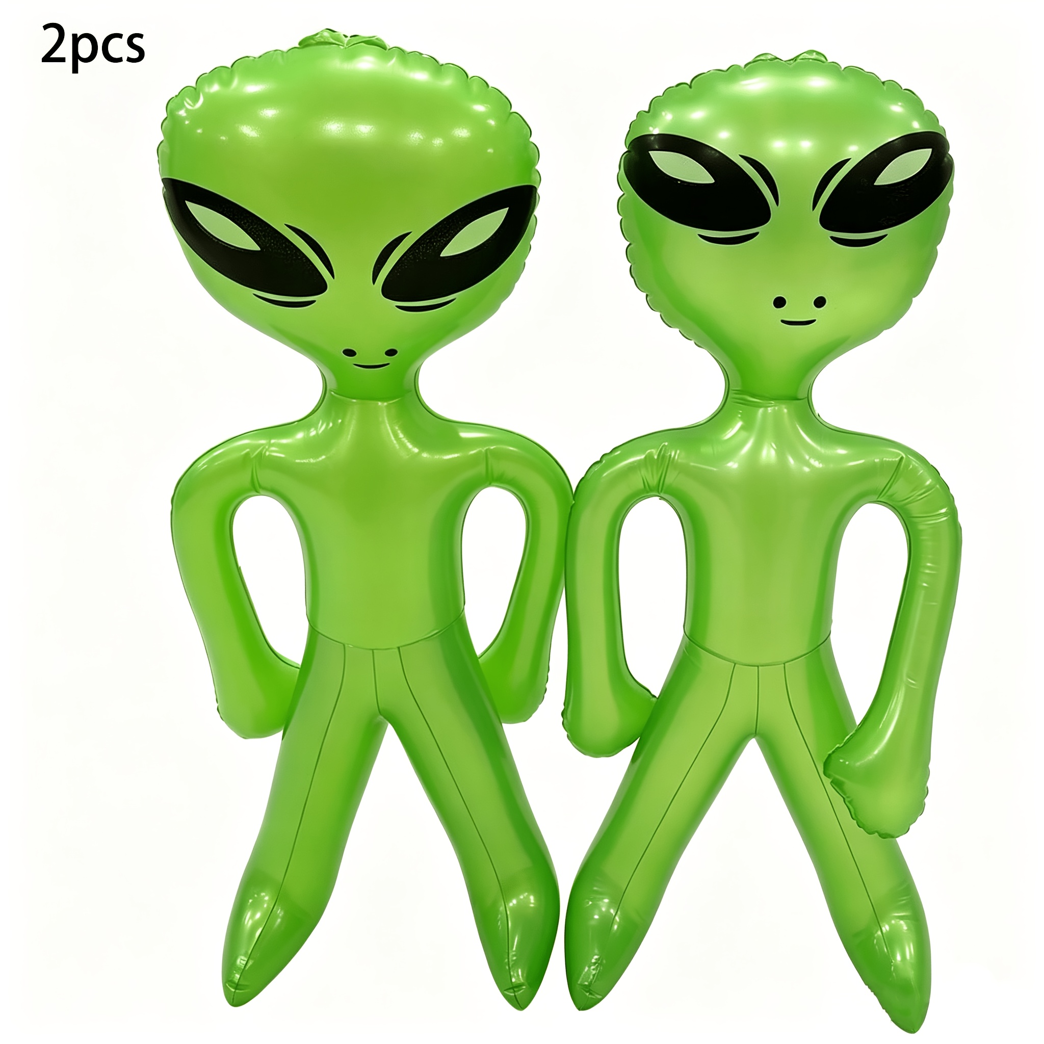 TEMU 2pcs Inflatable Blow Up Green Inflatable Balloon For Space Party Decoration Ufo Theme Spaceship Party Birthday Halloween Easter Christmas Home,