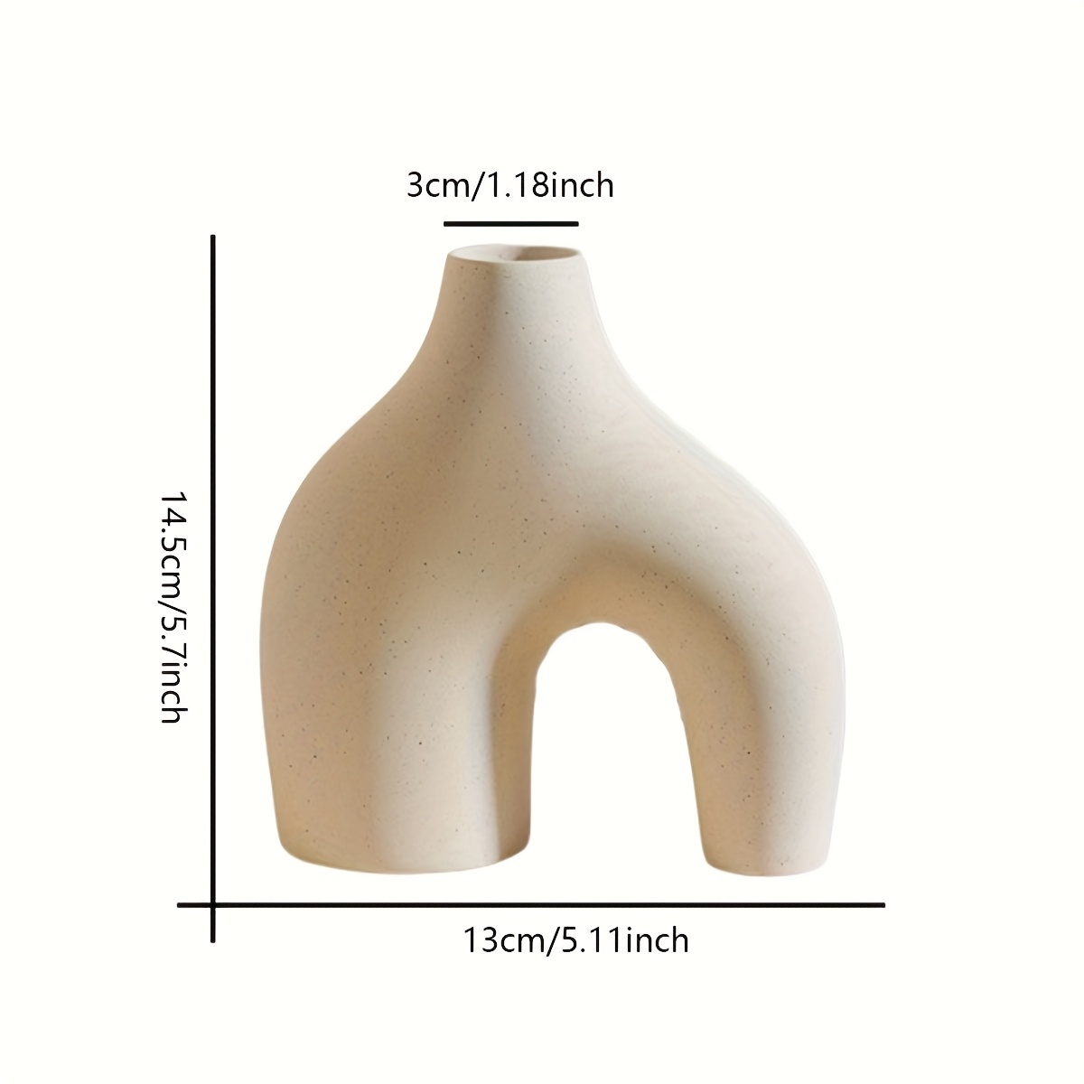 E-shop 1 Stück Boho Keramikvase mit Polka-Rundzylinderform - Moderne Trockenblumenvase geeignet für Hochzeitsdekoration, Boho Wohnaccessoire,