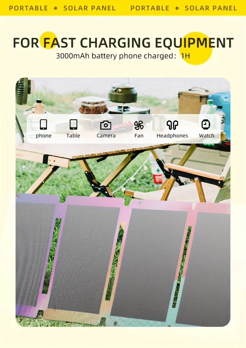 outdoor camping high- 33w solar panel, home mobile phone power bank solar power power supply, portable folding solar charging panel, solar panels for camping, solar car charger, , solar panel with battery, solar panel blanket, emergency , camping power supply, foldable , , weatherresistant material, high panel, solar charger, living, Product details 4
