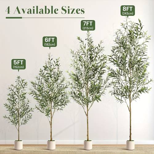 artificial olive tree realistic olive tree with container suitable for indoor outdoor low maintenance plant for home garden parties 5 6 7 8ft 152 182 213 242cm