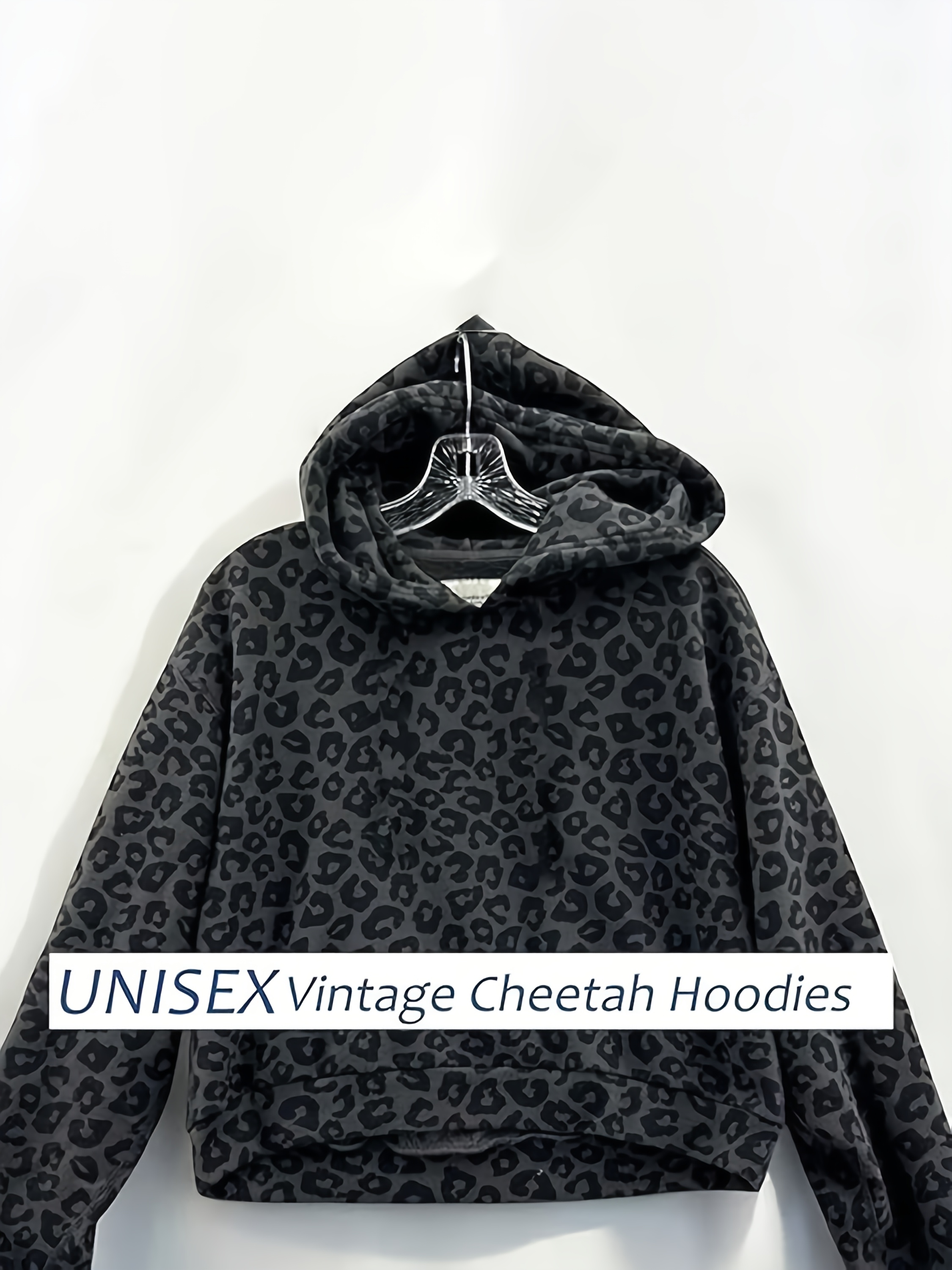 y2 leopard print hoodie oversized cozy cotton - Temu