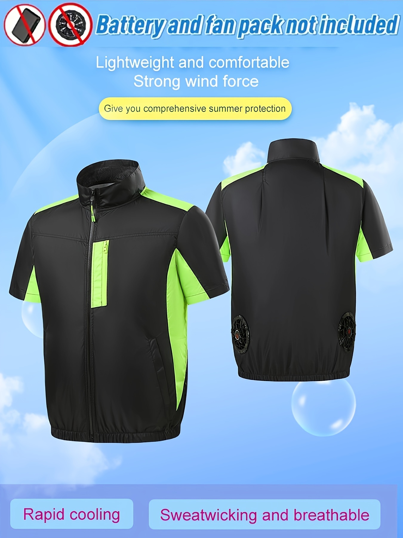 Summer Cooling Fan Vest Men Women Air Conditioning Cool Vest USB