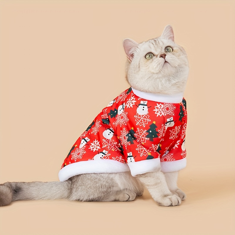 cat christmas suit santa claus costume set pet christmas Temu