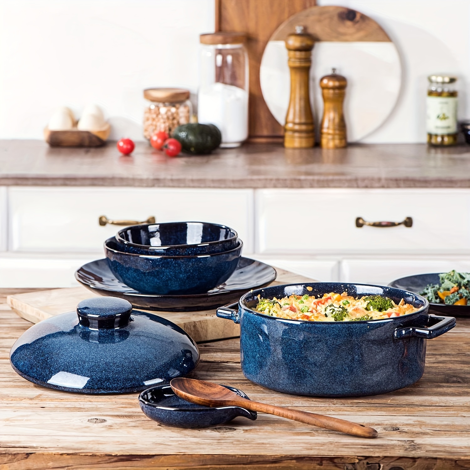 Grill Pan Rectangular Dutch Oven With Lid Cast Iron Pot 2-In-1 Pre