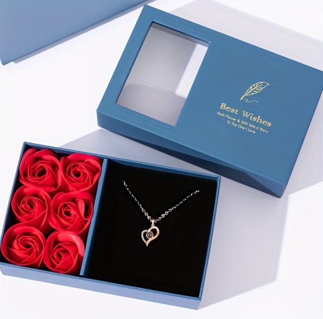 i love you necklace in   languages high end rose gift box for mom wife girlfriend her on anniversary mothers day valentines day christmas birthday gifts for women details 0