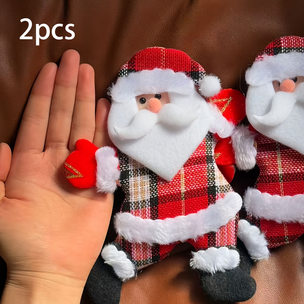 TEMU 2pcs Holiday Theme - Christmas Curtain Tiebacks Decor With , Snowman And Reindeer - Red And Holiday Window Decoration, Durable