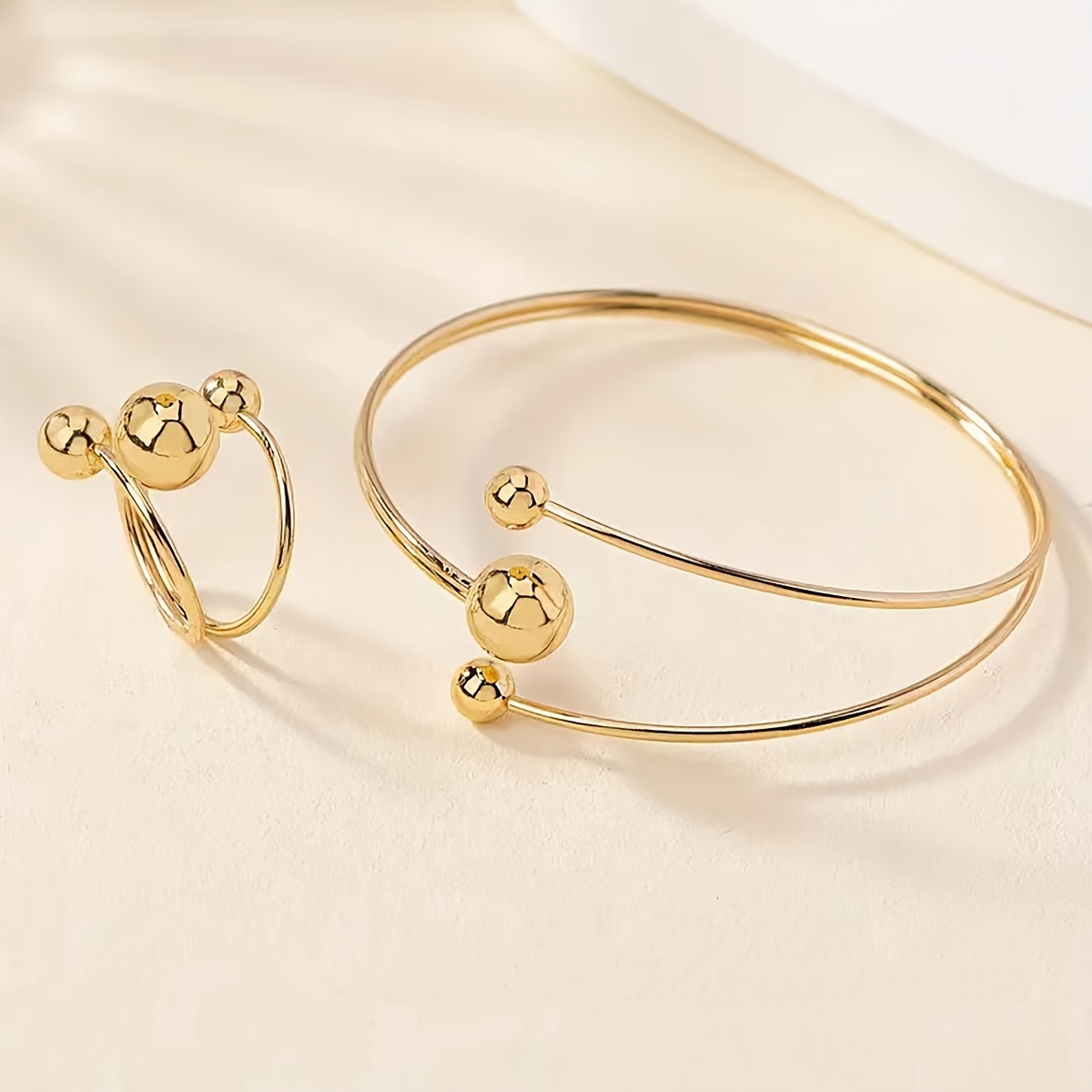 Boho Adjustable Bracelet Rings for Parties & Casual Wear
