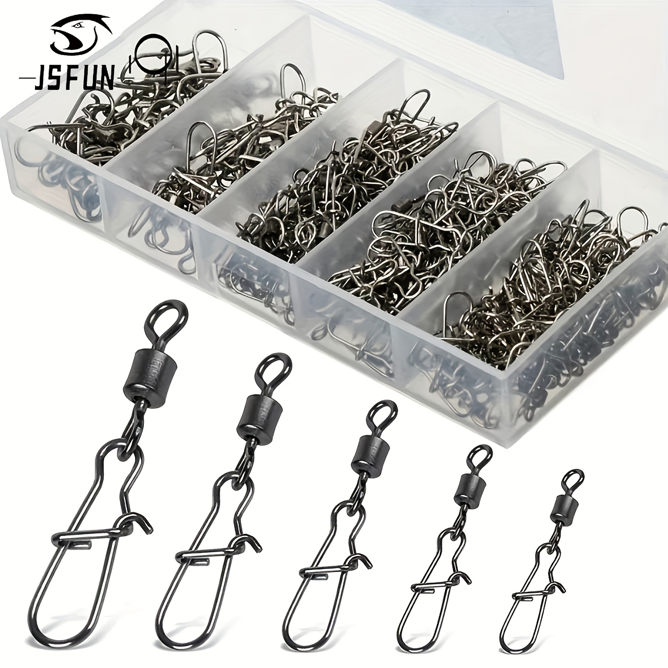 

50pcs Émerillons de Pêche en Fer Noir Premium - Tailles Polyvalentes 4#-12# pour Performance et Durabilité Ultimes